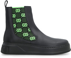 GUCCI Men's Black Leather Boots for SS23 Collection