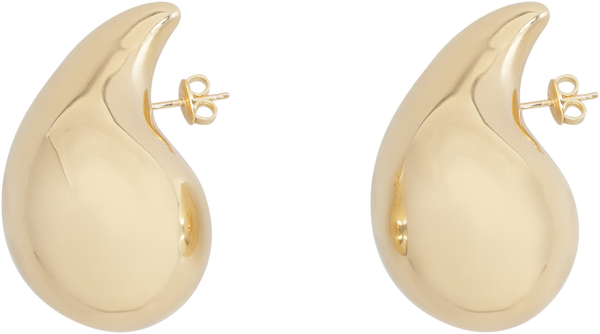 BOTTEGA VENETA Glamorous Oversized Brass Drop Earrings