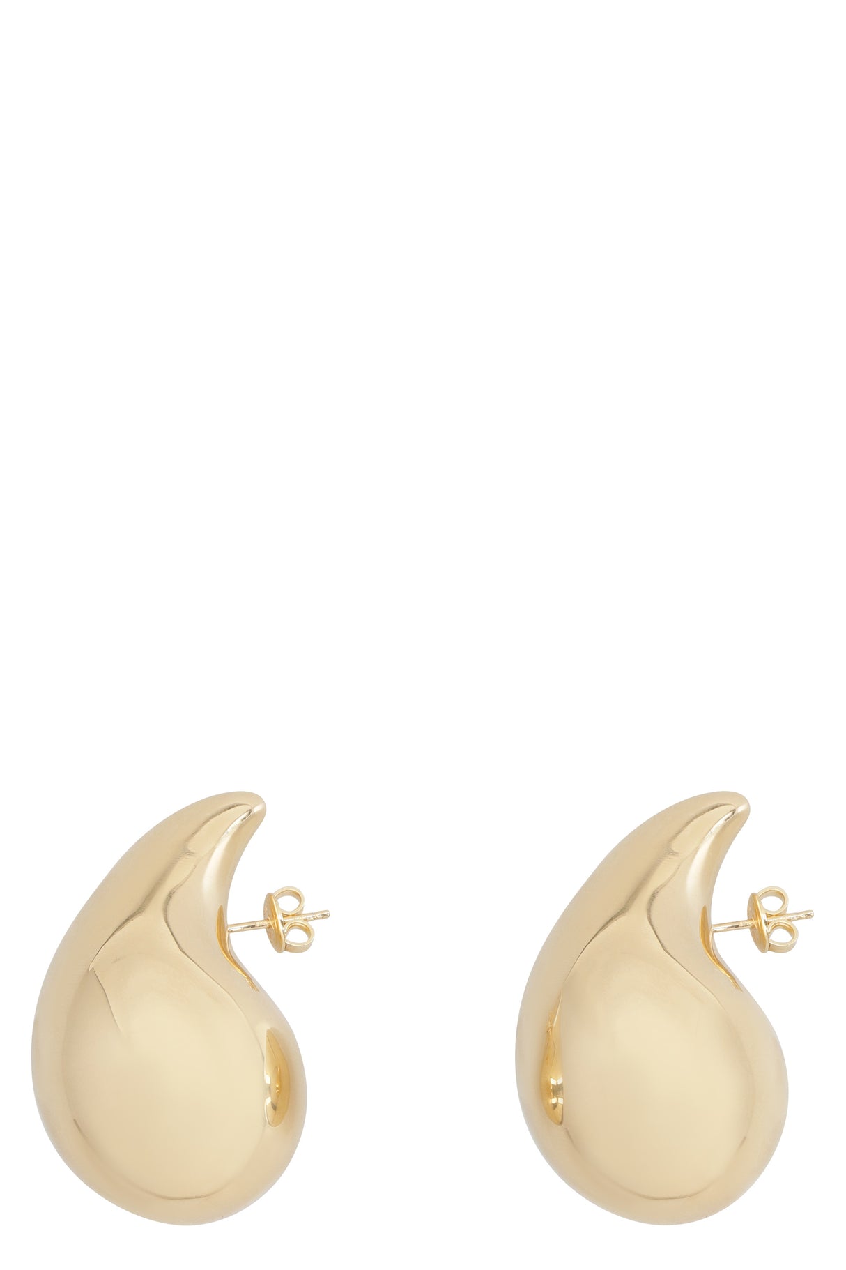 BOTTEGA VENETA Glamorous Oversized Brass Drop Earrings