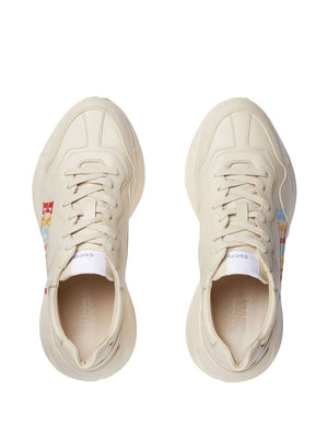 GUCCI Ivory Leather Sneakers for Men - SS23 Collection