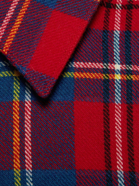 GUCCI Mens Iconic Tartan Shirt - Red Blue Mix