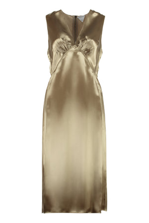 BOTTEGA VENETA Gold Satin Dress for Women - SS23 Collection