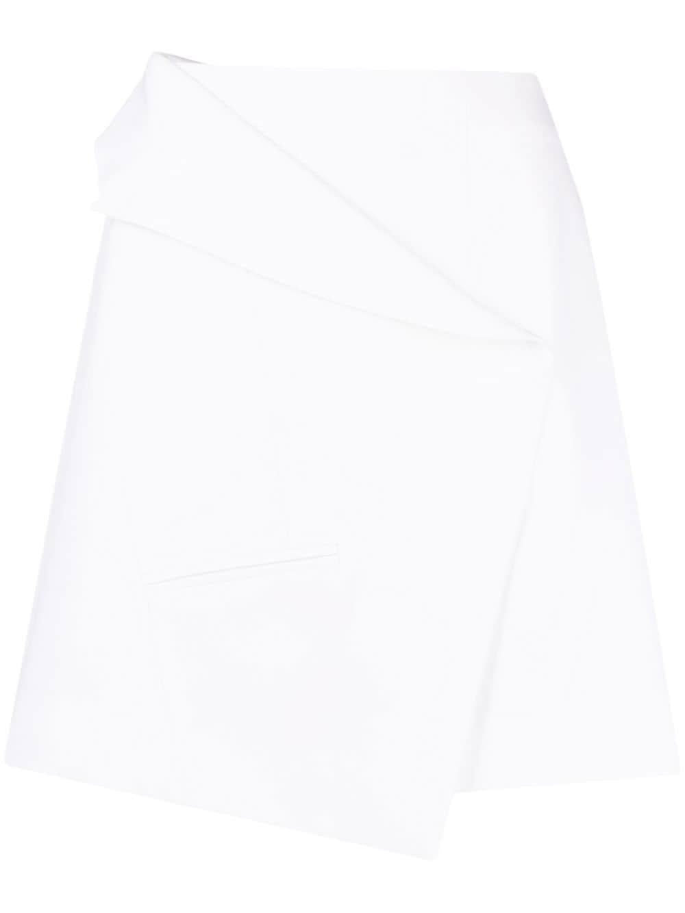 ALEXANDER MCQUEEN Sustainable Wool Skirt in Soft White for SS23