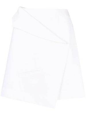 ALEXANDER MCQUEEN Sustainable Wool Skirt in Soft White for SS23