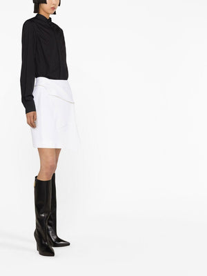 ALEXANDER MCQUEEN Sustainable Wool Skirt in Soft White for SS23