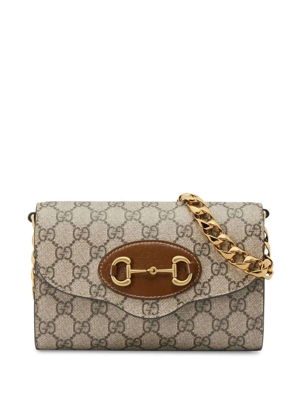 GUCCI Beige Mini Horsebit Shoulder Bag for Women SS23