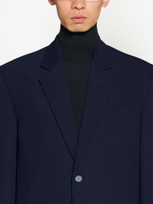 BALENCIAGA Blue Single-Breasted Two-Button Jacket for Men