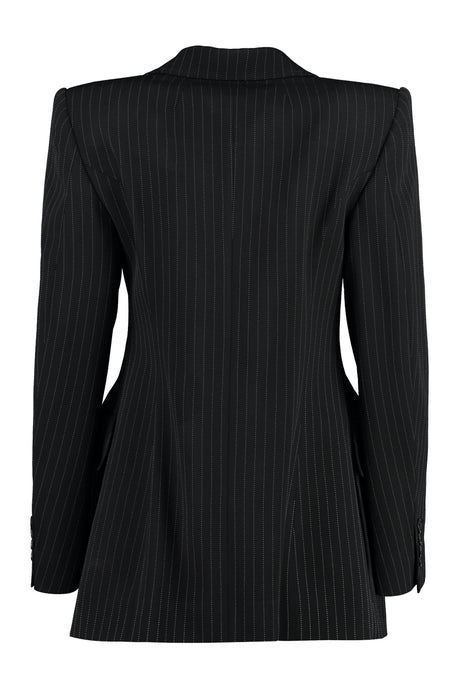 BALENCIAGA Garde-Robe Line Black Pinstripe Blazer for Women - SS23 Collection