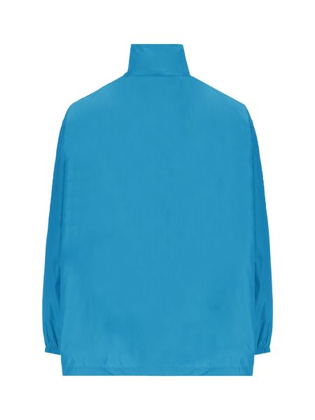 BALENCIAGA Luxurious and Stylish High-Neck Jacket for Fashionable Men in Bold Blue