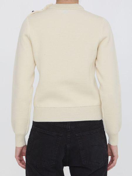 BOTTEGA VENETA Luxurious Long Sleeve Wool Knit Sweater