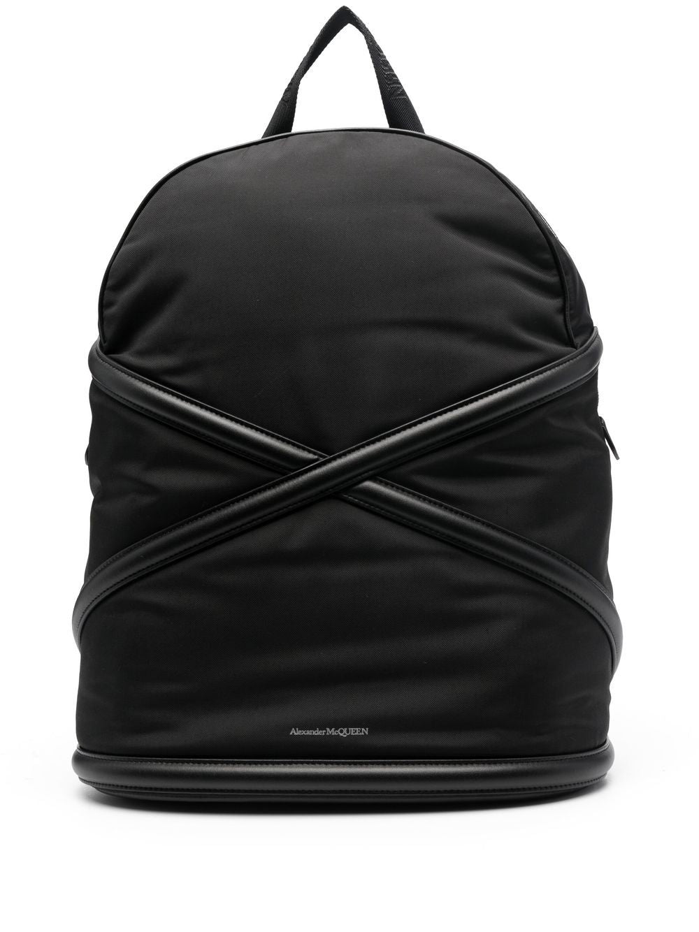 ALEXANDER MCQUEEN Men's Black Nylon and Leather Backpack