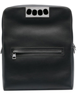 ALEXANDER MCQUEEN Stylish Black Leather Backpack for Men - SS23 Collection