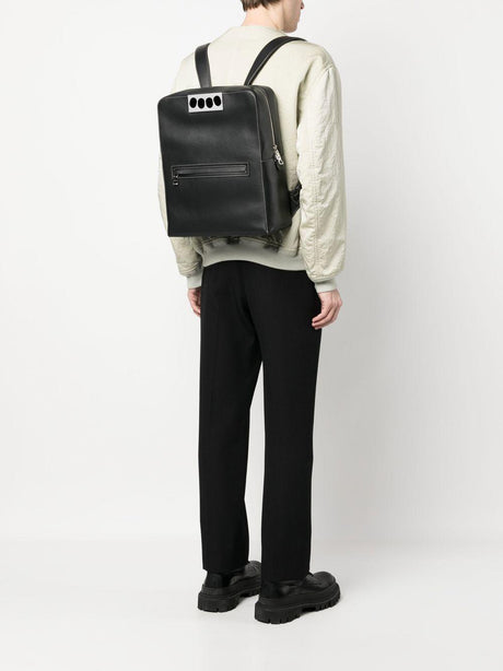 ALEXANDER MCQUEEN Stylish Black Leather Backpack for Men - SS23 Collection
