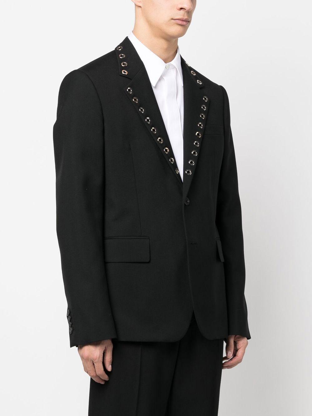 ALEXANDER MCQUEEN Men's Black Eyelet Reversible Jacket for SS23