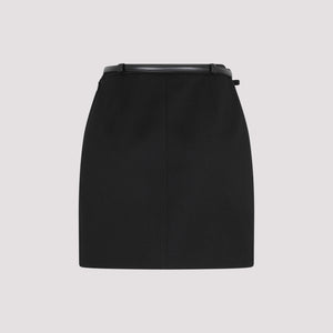 SAINT LAURENT Elegant Black Wool Mini Skirt for Women in SS23