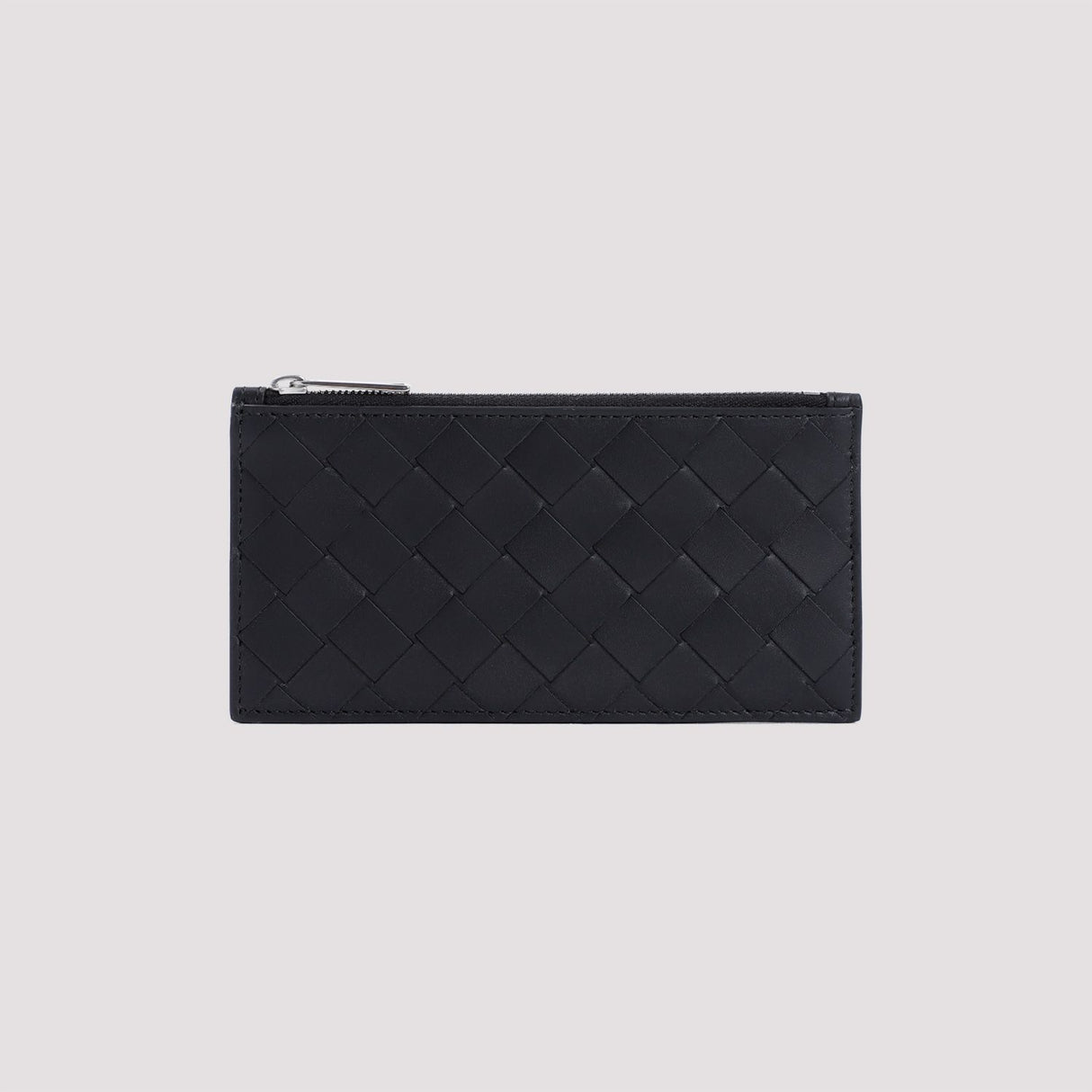 BOTTEGA VENETA Mini Intrecciato Zippered Card Case, 6.3 x 3.3 Inches