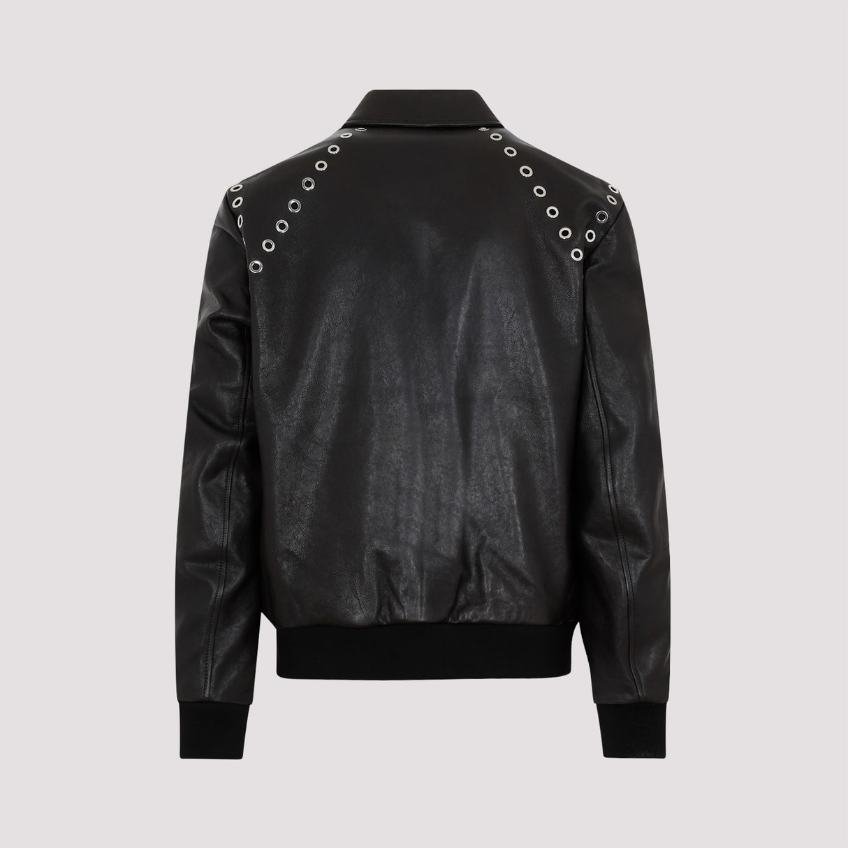 Áo khoác da nam màu đen - Bộ sưu tập SS23 của Alexander McQueen