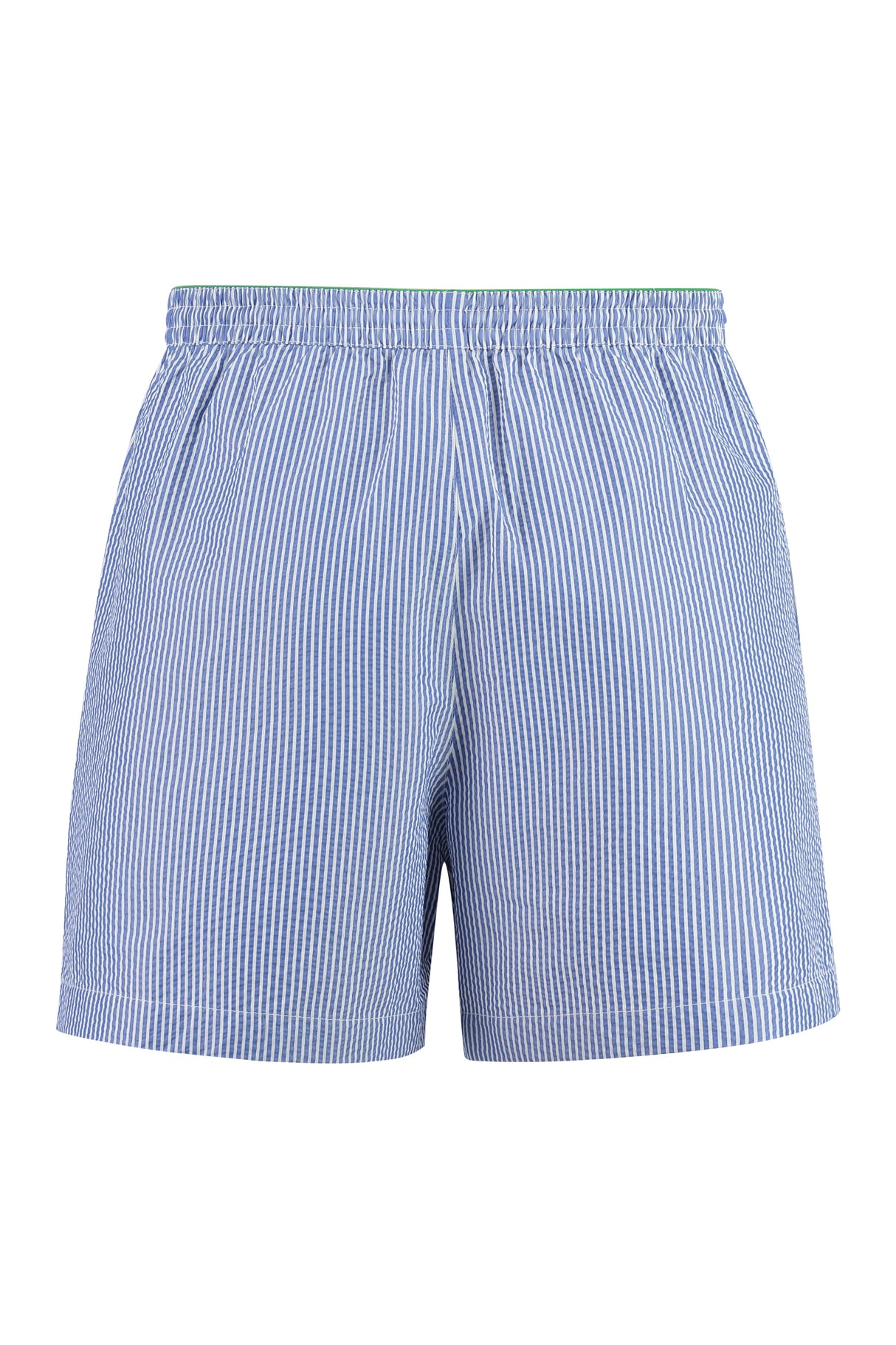 BOTTEGA VENETA Men's Blue Striped Swim Shorts for SS23