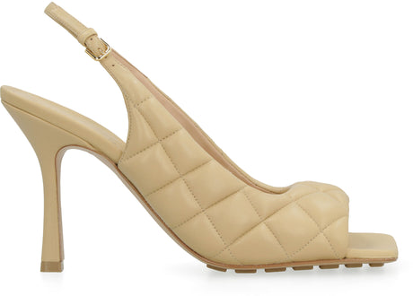 BOTTEGA VENETA Beige Padded Leather Slingback Pumps for Women