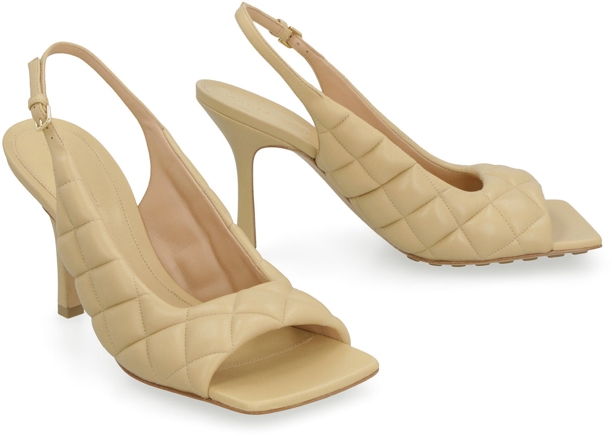 BOTTEGA VENETA Beige Padded Leather Slingback Pumps for Women