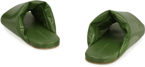 BOTTEGA VENETA Men's Green Padded Leather Sandals for SS23