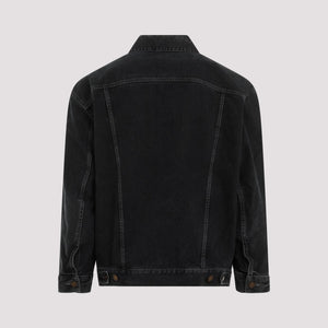 SAINT LAURENT Men's Black Egg Shaped Denim Jacket for SS24