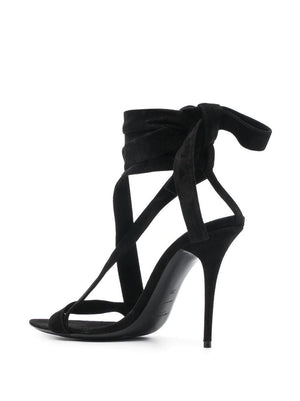 SAINT LAURENT Stunning Suede Sandals for Women in NERO - FW23 Collection