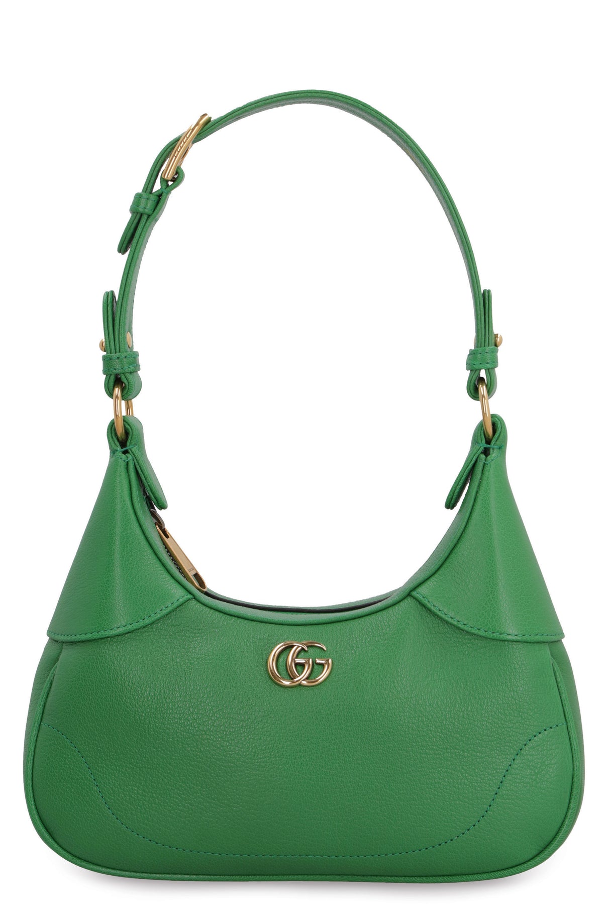 GUCCI Aphrodite Mini Green Leather Shoulder Bag with Gold-Tone Hardware and Suede Lining (25cm x 13cm x 6cm)