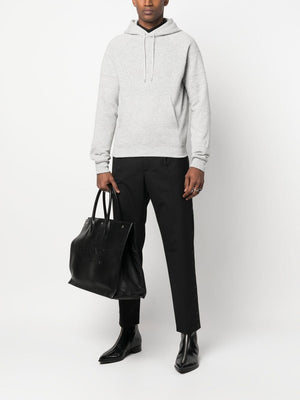 SAINT LAURENT Essential Cotton Basic Hoodie for Men - Fall Winter 2023