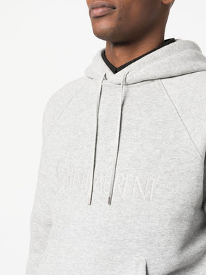 SAINT LAURENT Men's SS23 Heather Grey Hoodie