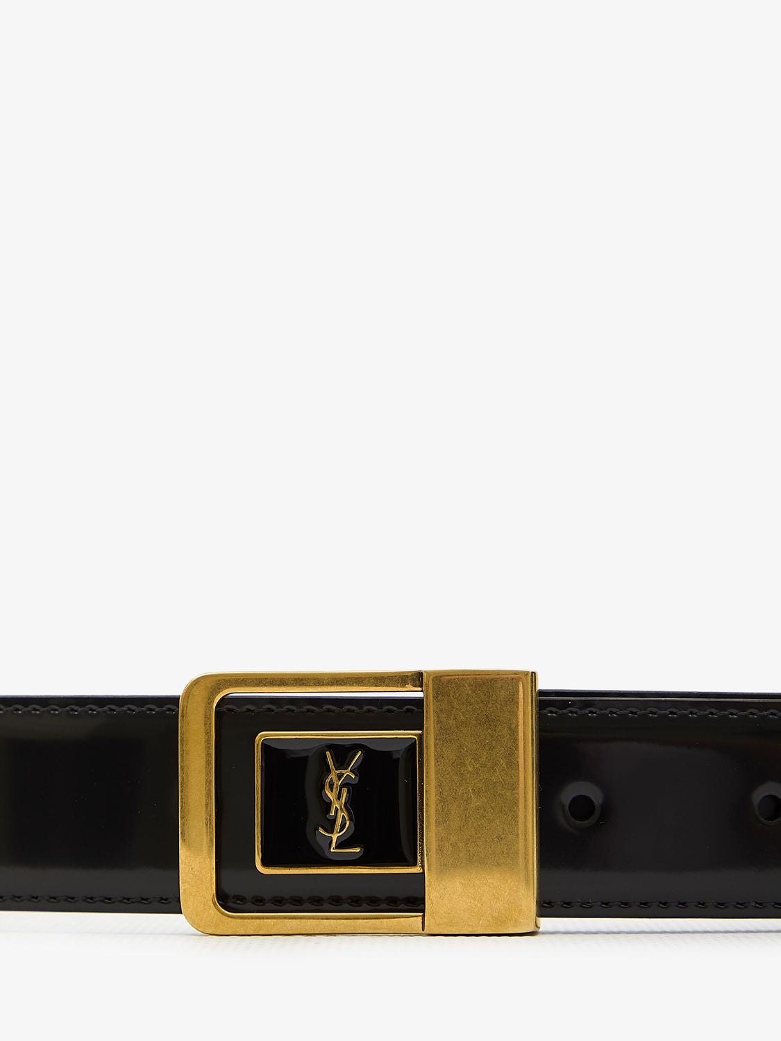 SAINT LAURENT Elegant Black Buckle Belt