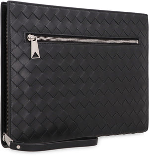 BOTTEGA VENETA Luxury Black Leather Briefcase for Men