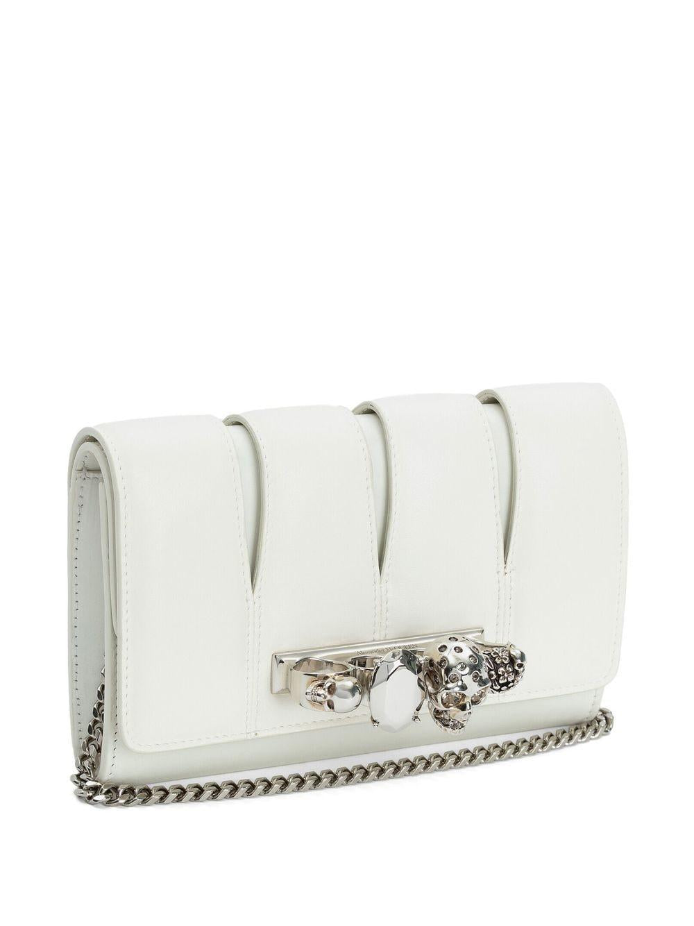 ALEXANDER MCQUEEN Stunning Ivory Slash Clutch for SS23 Collection
