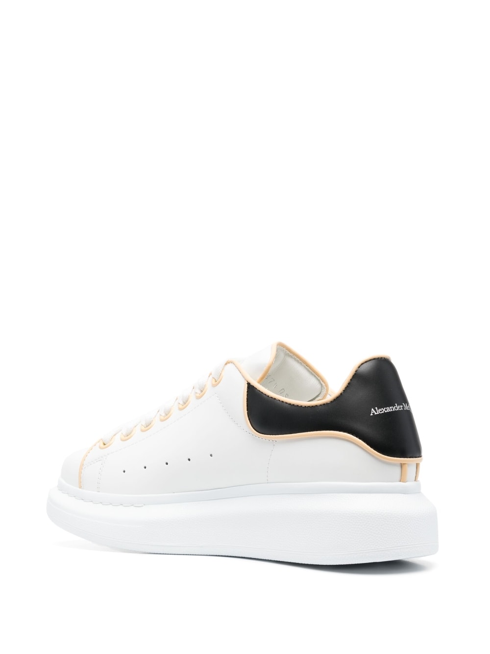 ALEXANDER MCQUEEN Oversized 100% Leather White Sneakers for Women