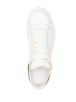 ALEXANDER MCQUEEN Oversized 100% Leather White Sneakers for Women