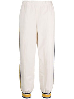 GUCCI Men's Striped Elastic Track Pants in White for FW23