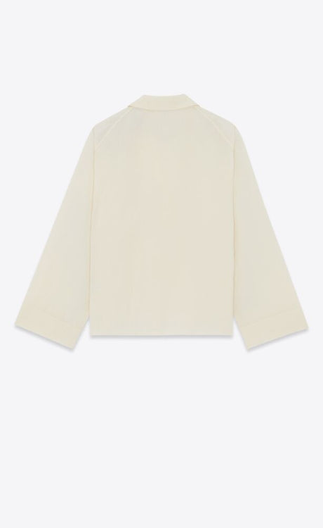 SAINT LAURENT Cotton Vareuse Shirt in Craie for Men - FW23 Collection