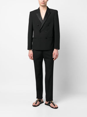 SAINT LAURENT Men's Black Tailored Pants for FW23