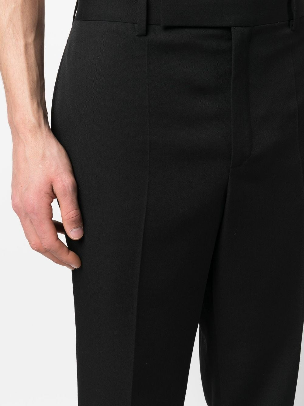 SAINT LAURENT Men's Black Tailored Pants for FW23