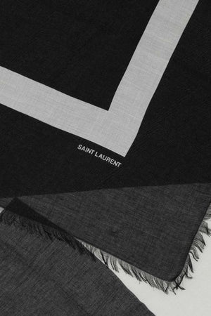 SAINT LAURENT Luxurious Raffia Large Square Scarf for Chic Summer Styling