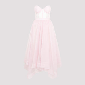 ALEXANDER MCQUEEN Alexandrine Day Dress in Pink & Purple for Women - SS23 Collection