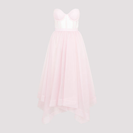 ALEXANDER MCQUEEN Alexandrine Day Dress in Pink & Purple for Women - SS23 Collection