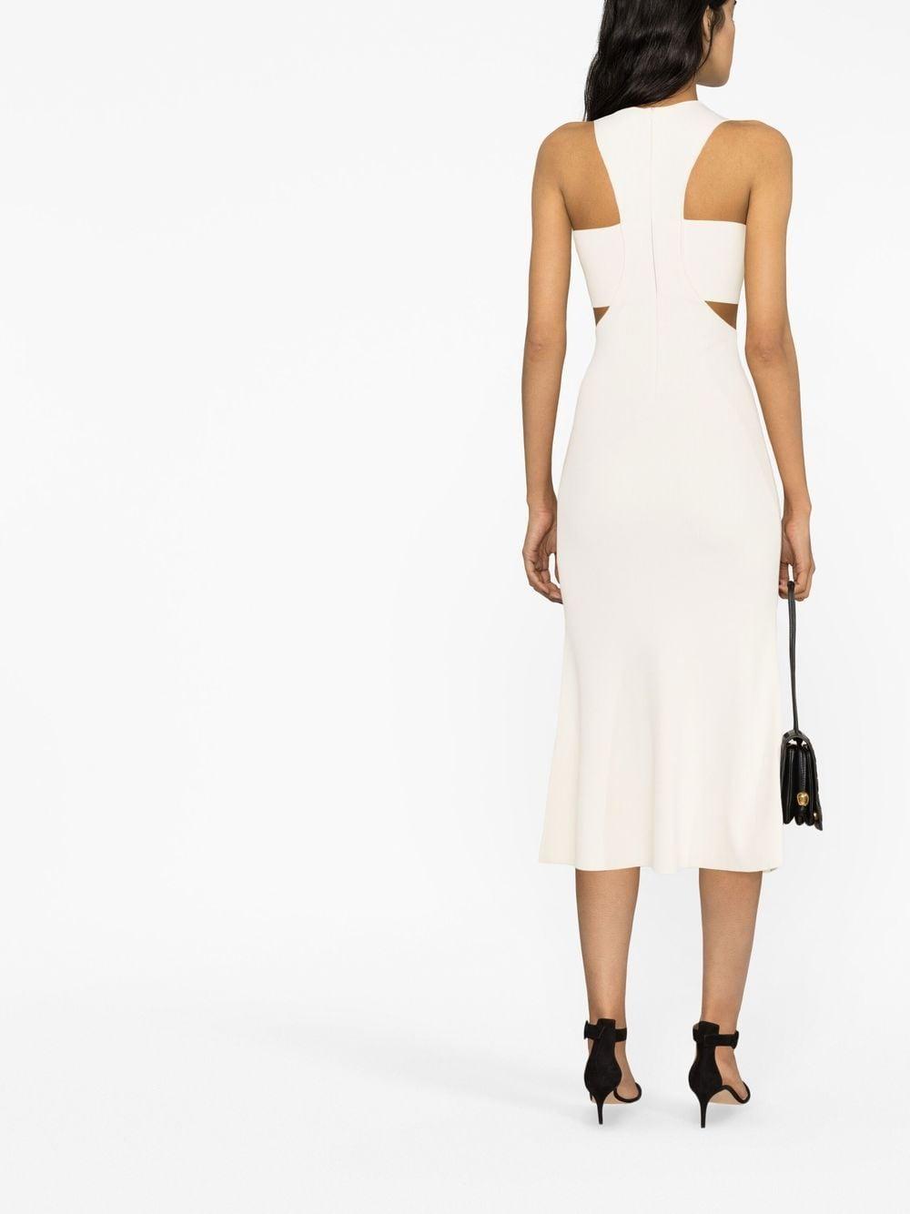 ALEXANDER MCQUEEN Ivory Flared Knit Dress for Women - SS23 Collection