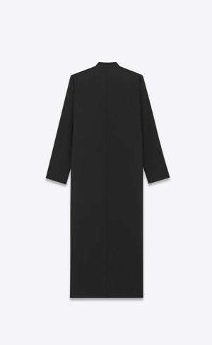 SAINT LAURENT Wool and Mohair Kaftan for Men in Noir - FW23