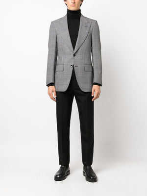 ALEXANDER MCQUEEN Classic Men's Black Wool Pants for FW23