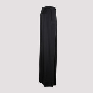 SAINT LAURENT Loose Fit Black Pants for Women - SS23 Collection