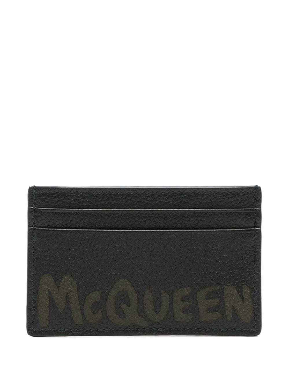 ALEXANDER MCQUEEN Mini Grainy Leather Card Holder