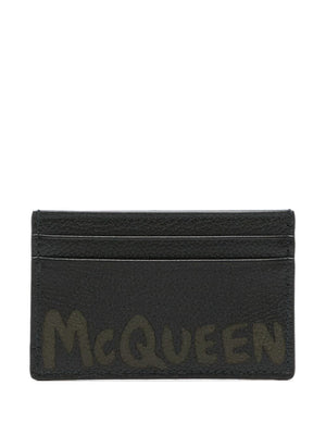 ALEXANDER MCQUEEN Mini Grainy Leather Card Holder