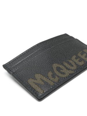 ALEXANDER MCQUEEN Mini Grainy Leather Card Holder