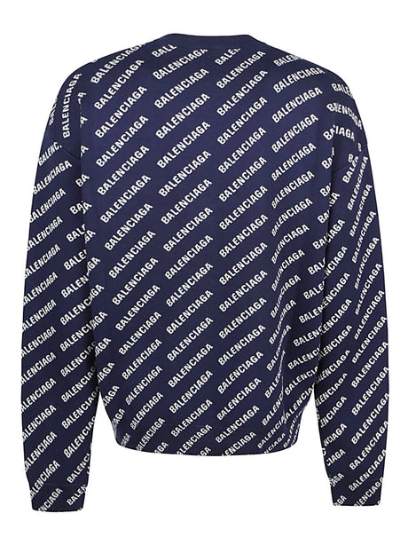 BALENCIAGA Men's 24SS Blue Sweater